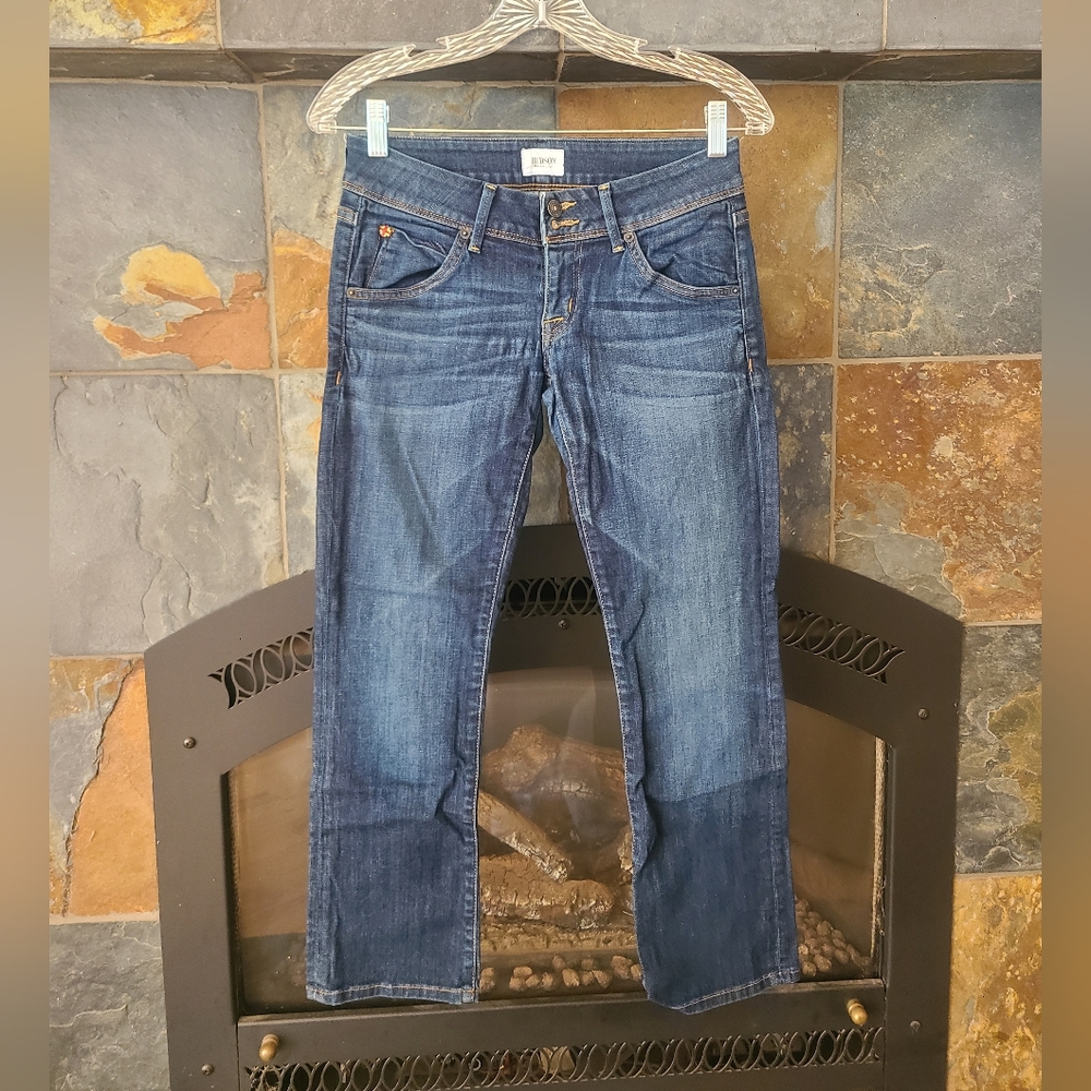 Hudson Jeans Light Blue Capri/Cropped Jean Pants slim fit size 24 mid rise waist